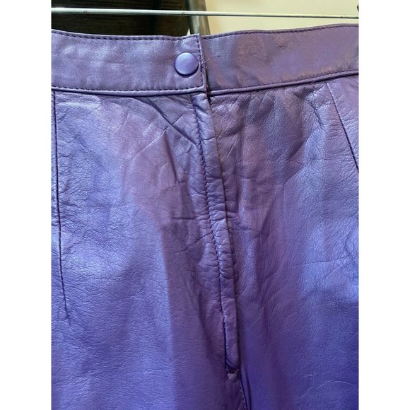 (Sold) Vintage Elizabeth New York Leather Skirt - Picture 6 of 8
